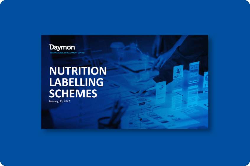 QA & Sustainability – Nutritional Labelling Schemes