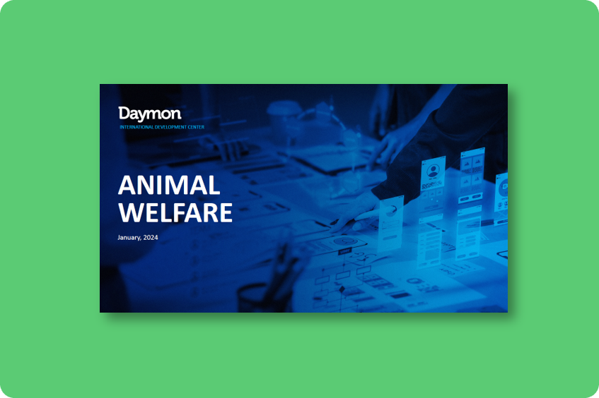 QA & Sustainability –     Animal Welfare